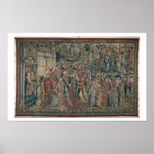 Bathsheba bestellt, um den Palast, Tapestry David Poster