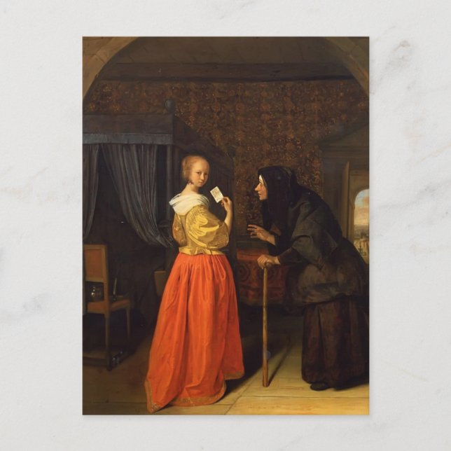 Bathsheba erhält David's Letter von Jan Steen Postkarte (Vorderseite)