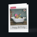 Bathtime Selfie Cat Funny Birthday Card Karte<br><div class="desc">Mit diesem skurrilen und lustigen Katzendesign den Geburtstag eines jeden Katzenliebhabers stärken!</div>