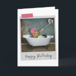 Bathtime Selfie Cat Funny Birthday Card Karte<br><div class="desc">Mit diesem skurrilen und lustigen Katzendesign den Geburtstag eines jeden Katzenliebhabers stärken!</div>