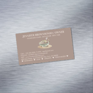 BathTub Bubbles Soy Wax Soap Magnetische Visitenkarte