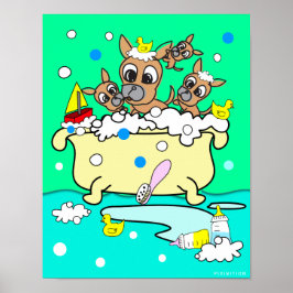 Bathtub Chihuahua Puppy Poster 13