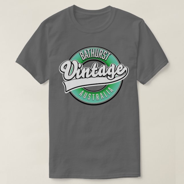 Bathurst australia Vintager Stil T-Shirt (Design vorne)
