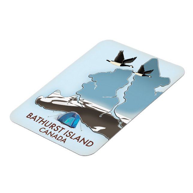 Bathurst Island Kanada Reiseplan Magnet (Linke Seite)