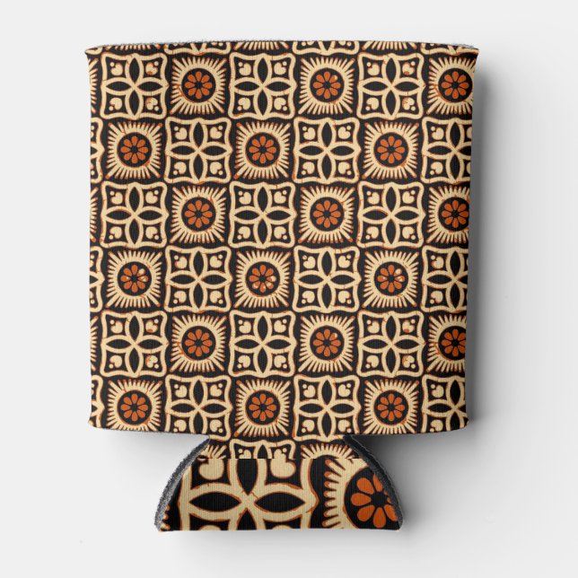 Batik abstrakt, nahtlos textiles Muster. Dosenkühler (Vorderseite)