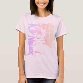 Batik-ähnliche zeitgenössische rosa Koralle Lilac T-Shirt