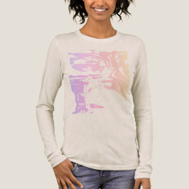 Batik-ähnliche zeitgenössische rosa Koralle Lilac Tri-Blend Shirt