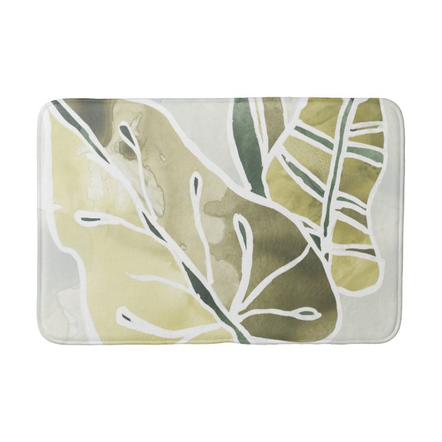 Batik-Blätter Badematte (Vorderseite)