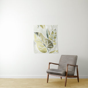 Batik-Blätter Wandteppich