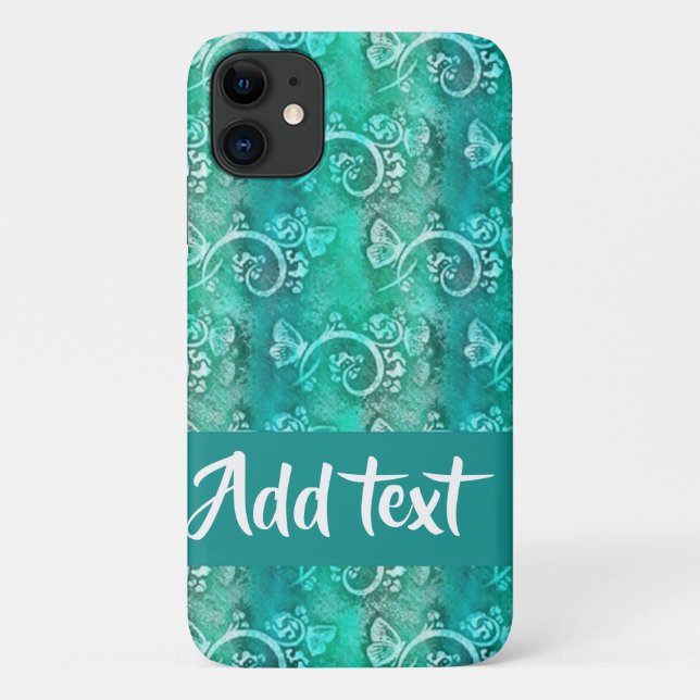 Batik-blaue Wirbel gemustert Case-Mate iPhone Hülle (Rückseite)