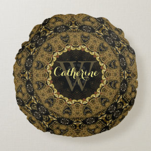 Batik Bohasia Earthy Arthy Round Cushion Pillow Rundes Kissen