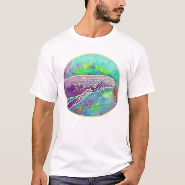 Batik-Buckel-Wal-Kunst T-Shirt (Vorderseite)