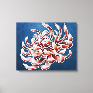 Batik Chrysanthemum Leinwanddruck