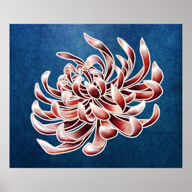 Batik Chrysanthemum Poster (Vorne)