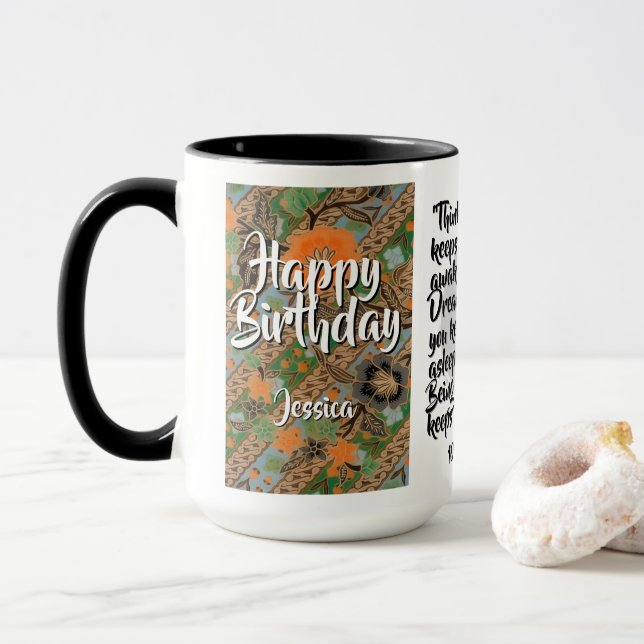 Batik Combo Mug CM01-01 Aries Tasse (Mit Donut)