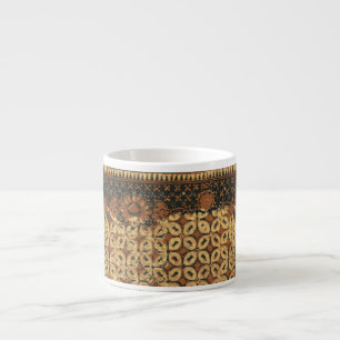 Batik Earthy Kaffeebohne Elegant Rustikal Robust Espressotasse