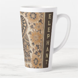 Batik-Elefanten-Vintage-Design,Elefant Retro Milchtasse