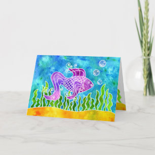 Batik-fischartige Karte