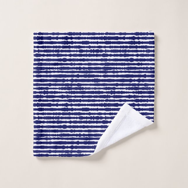 Batik-Indigo-Stilstreifen Waschlappen (Waschlappen)