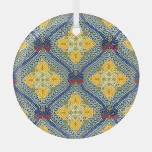 Batik Indonesische Wax-Resist Dyeing Technik Ornament Aus Glas
