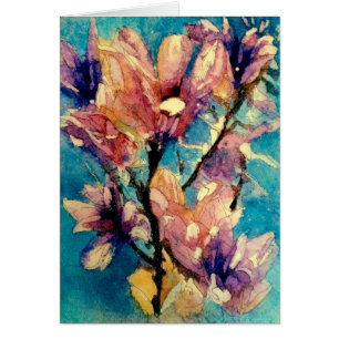 Batik japonais d'aquarelle de magnolia