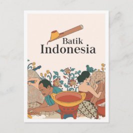 Batik Java Indonesia Travel Postkarte