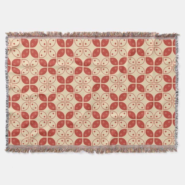 Batik Kawung, indonesisches Muster, Javanisch, Eth Decke (Vorderseite)