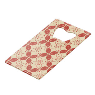 Batik Kawung, indonesisches Muster, Javanisch, Eth Geldbeutel Flaschenöffner