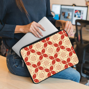 Batik Kawung, indonesisches Muster, Javanisch, Eth Laptopschutzhülle
