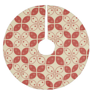 Batik Kawung, indonesisches Muster, Javanisch, Eth Polyester Weihnachtsbaumdecke