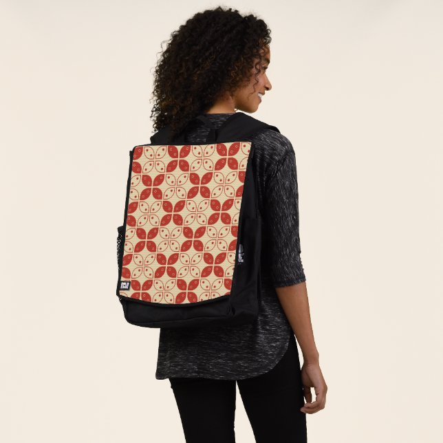 Batik Kawung, indonesisches Muster, Javanisch, Eth Rucksack (Ausgewaschen)