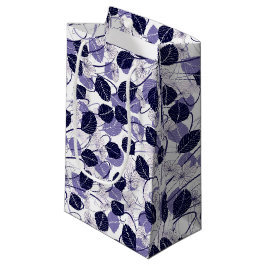 Batik Lila Blätter und Weinbilder Kleine Geschenktüte