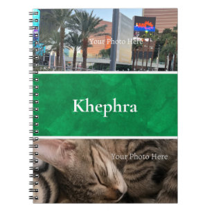 Batik Name und Foto Collage Notebook Notizblock