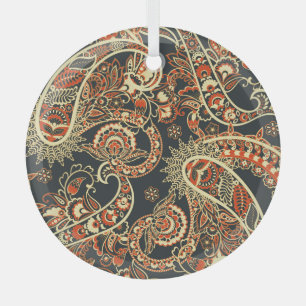 Batik Paisley: Nahtloses Vintage-Muster. Ornament Aus Glas