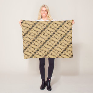 Batik Parang, indonesisches Muster, Javanisch, eth Fleecedecke