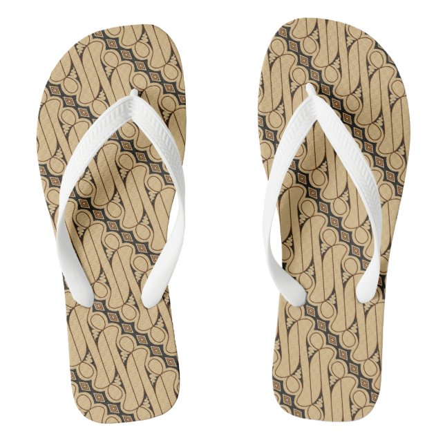 Batik Parang, indonesisches Muster, Javanisch, eth Flip Flops (Fußbett)