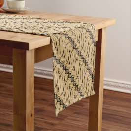 Batik Parang, indonesisches Muster, Javanisch, eth Kurzer Tischläufer