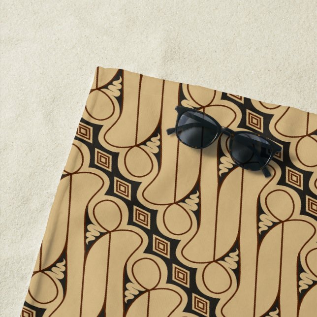 Batik Parang, indonesisches Muster, Javanisch, eth Strandtuch (Beispiel)