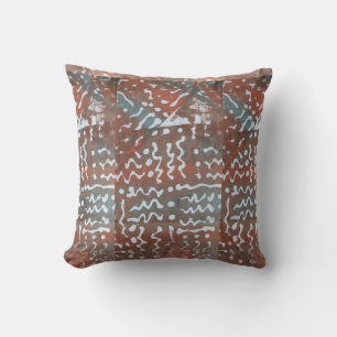 Batik Peinture Boho Coussin d'art en fibre