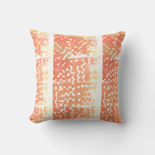 Batik Peinture Boho Coussin d'art en fibre