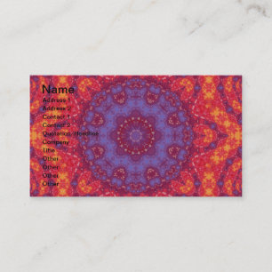 Batik-Sonnenuntergang-Aquarell-Mandala Visitenkarte