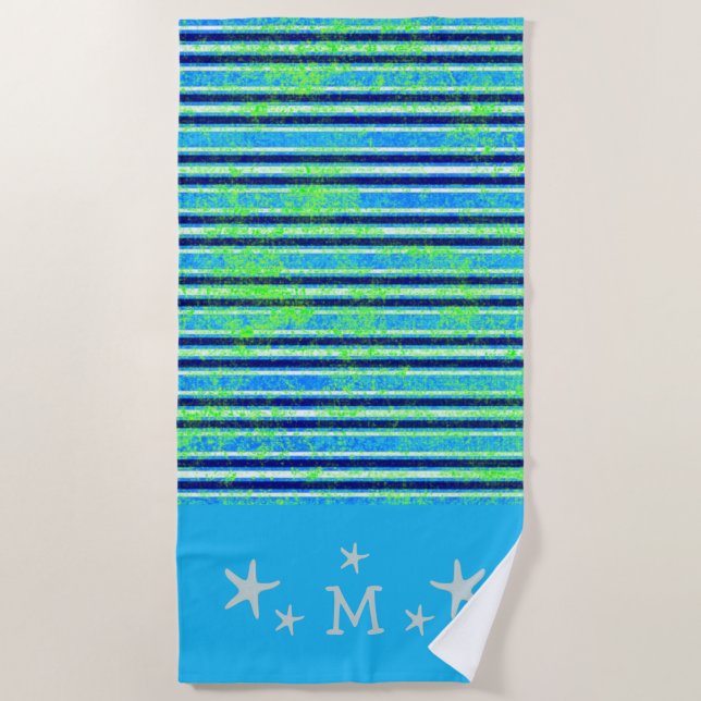 Batik Stripes und Starfish Strandtuch (Vorderseite)