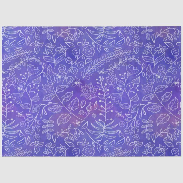 Batik Style Boho Botanicals Sehr schön Seidenpapier (Vorderseite)