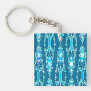 Batik Tribal - Bleu Océan et Aqua