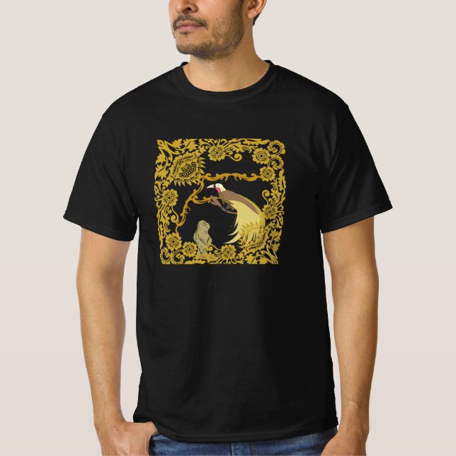 Batik-Vogel T-Shirt (Vorderseite)