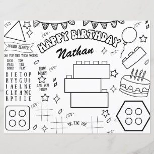 Bâtiment Blocs Page de coloriage Anniversaire Déco