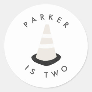 Bâtiment Digger Anniversaire Sticker Cone Party