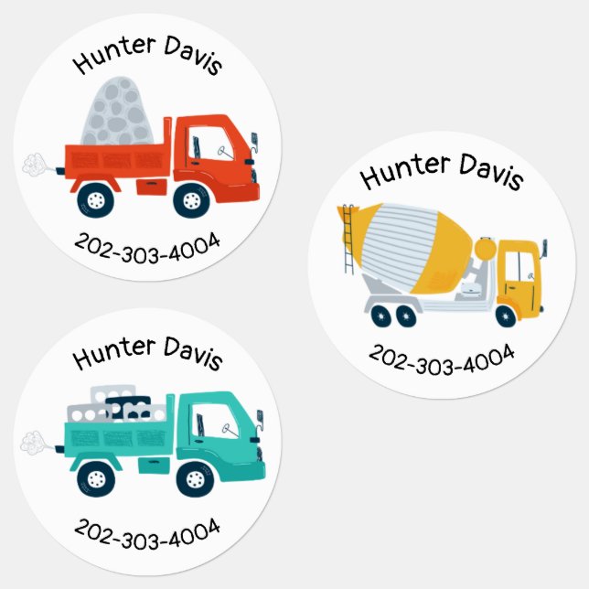 Bâtiment étanche Sticker Cercle Nom Étiquettes (Groupe)