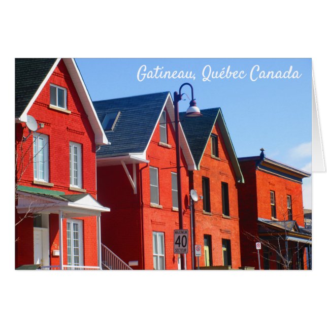 Bâtiments en briques rouges Lampe de rue Gatineau  (Devant horizontal)