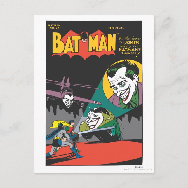 Batman #37 Comic wird zu Postkarte (Vorderseite)